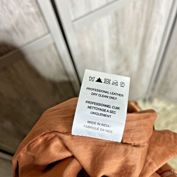 Free People Suede Dress Midi Jumper Leather Cognac Color Boho Sz 4 - Picture 7 of 10